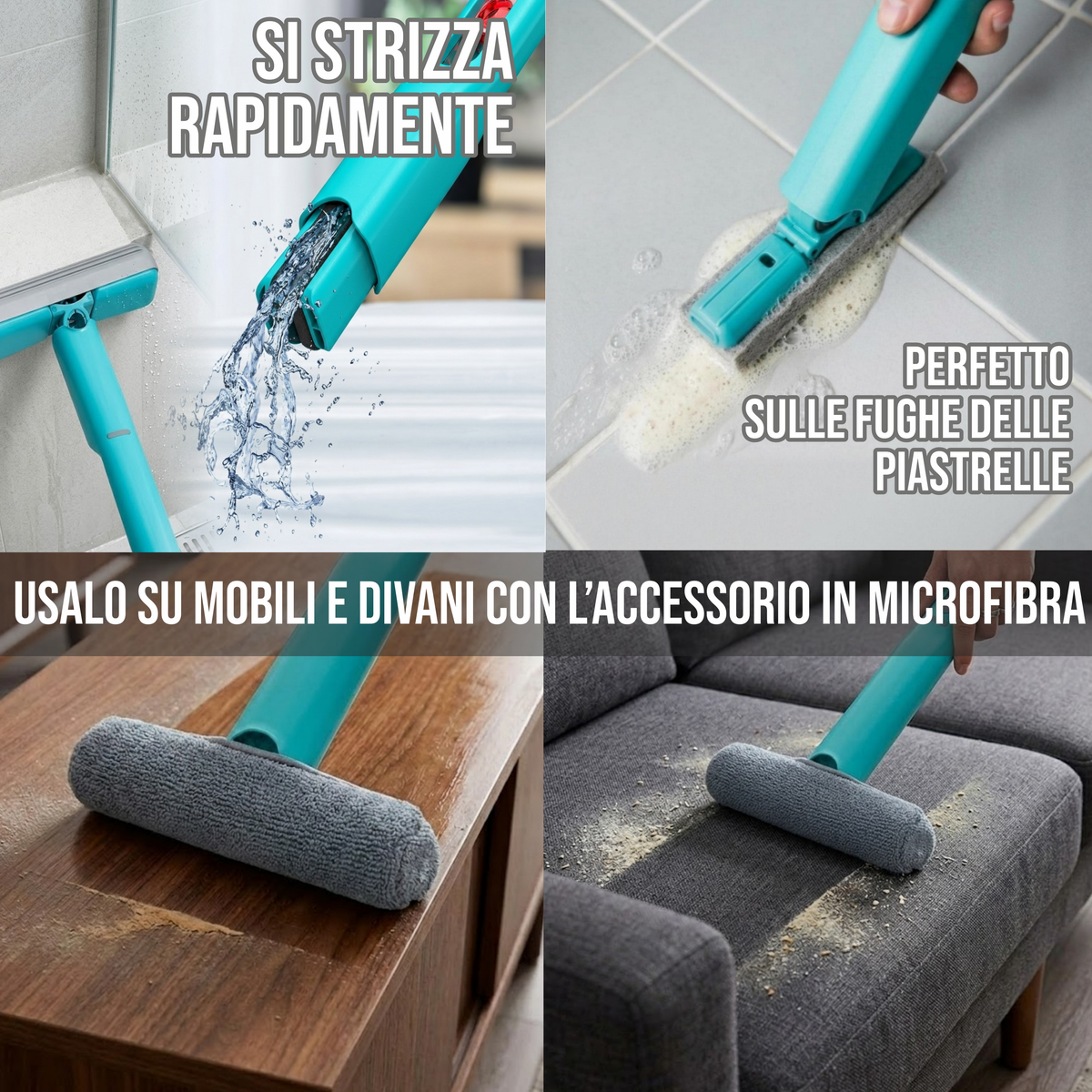 Mocio microfibra spugna magica per muro